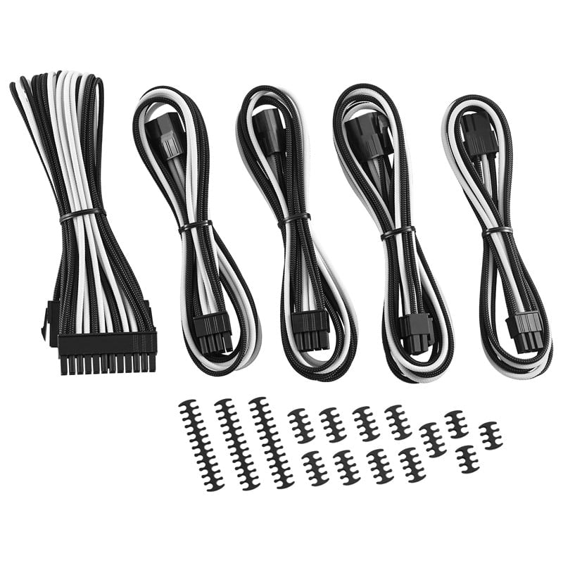 Billede af CableMod Classic ModMesh Cable Extension Kit - 8+6 Series - black/white