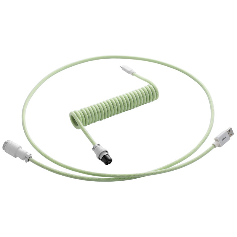 Billede af CableMod Pro Coiled Keyboard Cable USB A to USB Type C , Lime Sorbet - 150cm