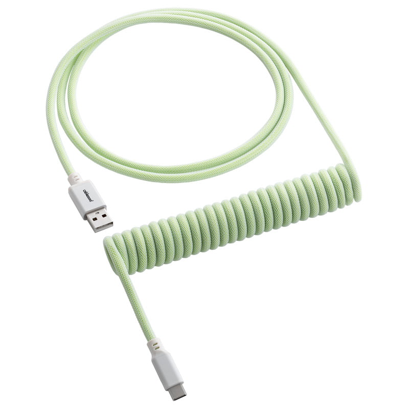 CableMod Classic Coiled Keyboard Cable USB-C to USB Type A, Lime Sorbet - 150cm