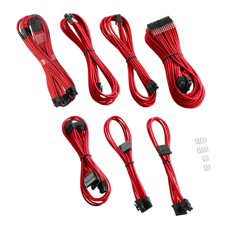 Se CableMod C-Series Pro ModMesh 12VHPWR Cable Kit for Corsair RM, RMi, RMx (Black Label) - red hos Geek´d