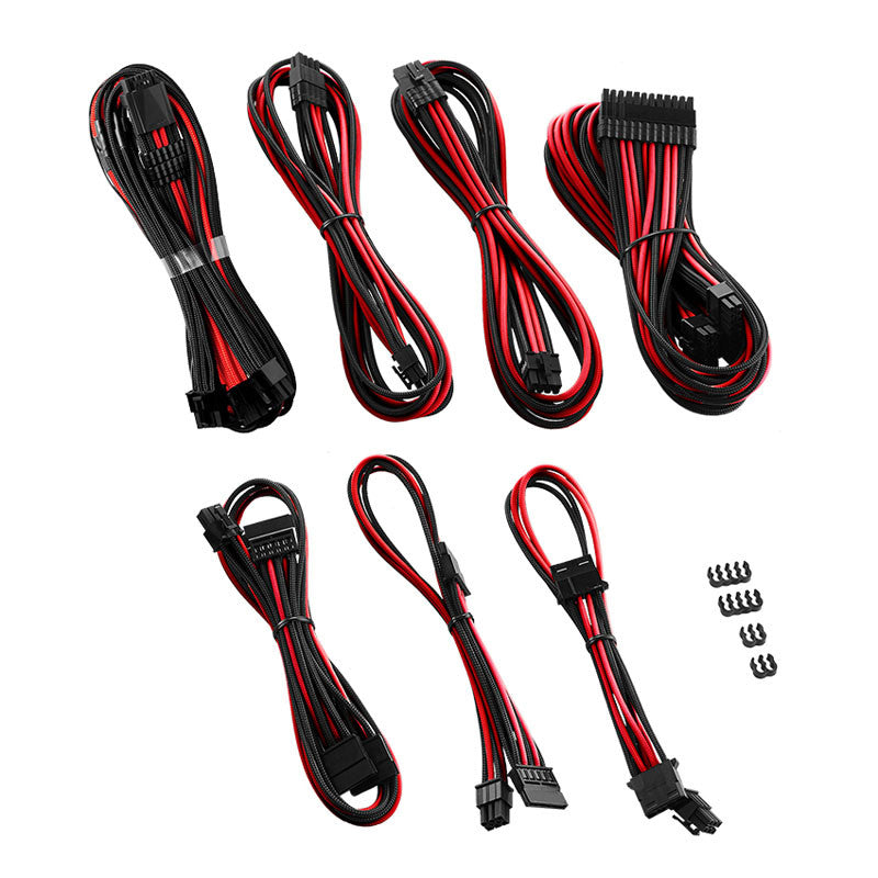 Billede af CableMod C-Series Pro ModMesh 12VHPWR Cable Kit for Corsair RM, RMi, RMx (Black Label) - black/red