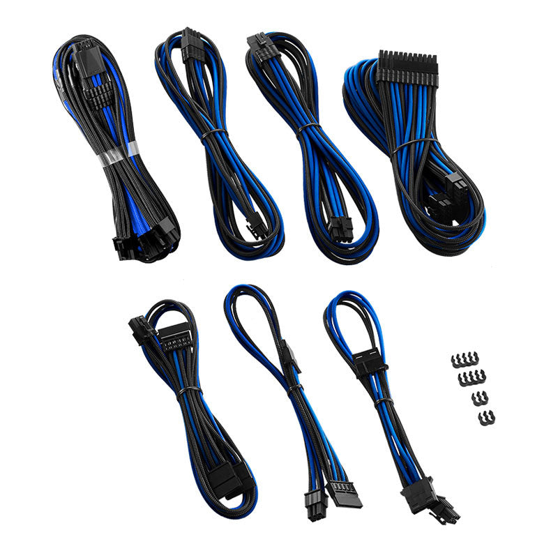 Billede af CableMod C-Series Pro ModMesh 12VHPWR Cable Kit for Corsair RM, RMi, RMx (Black Label) - black/blue