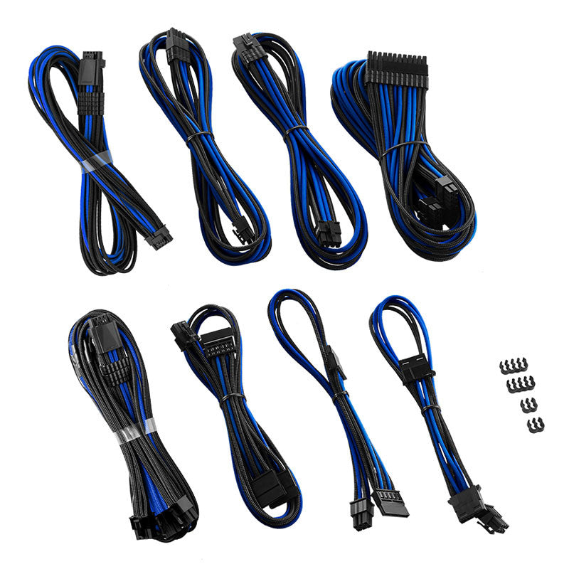 Se CableMod RT-Series Pro ModMesh 12VHPWR Dual Cable Kit for ASUS/Seasonic - black/blue hos Geek´d
