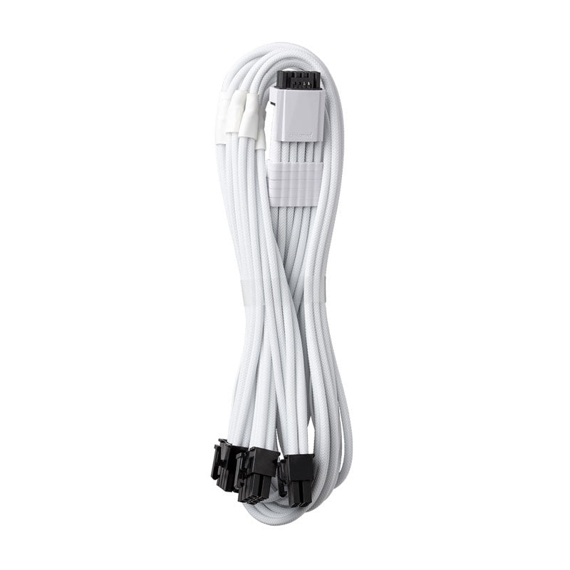 Billede af CableMod C-Series Pro ModMesh 12VHPWR to 3x PCI-e Kabel for Corsair - 60cm, white