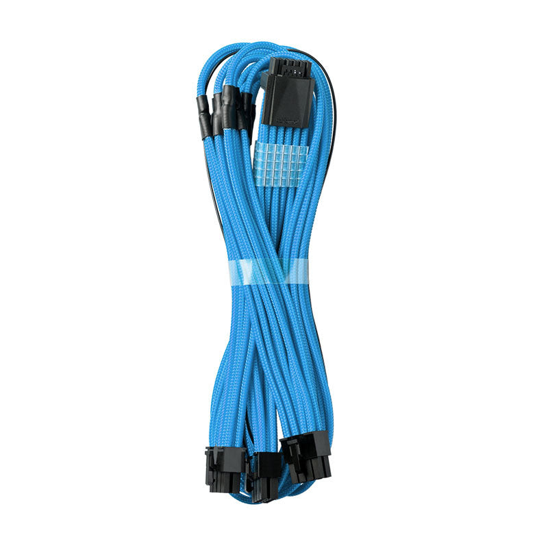 Billede af CableMod C-Series Pro ModMesh 12VHPWR to 3x PCI-e Kabel for Corsair - 60cm, light blue