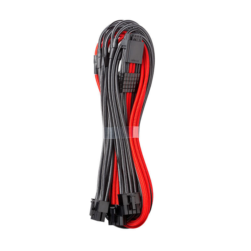 Billede af CableMod RT-Series Pro ModMesh 12VHPWR to 3x PCI-e Kabel for ASUS/Seasonic - 60cm, carbon/red