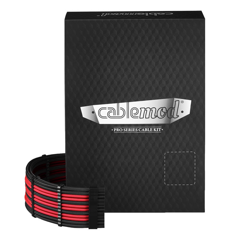 Billede af CableMod PRO ModMesh C-Series RMi RMx Cable Kit - black/red