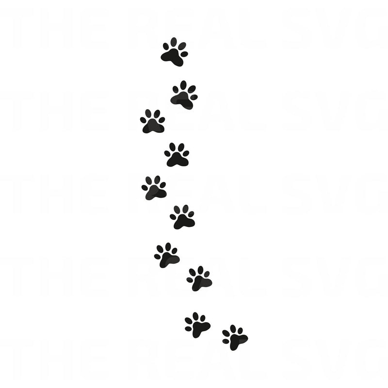 Download Dog Paw Tracks Svg File Animal Tracks Cut File The Real Craftsman