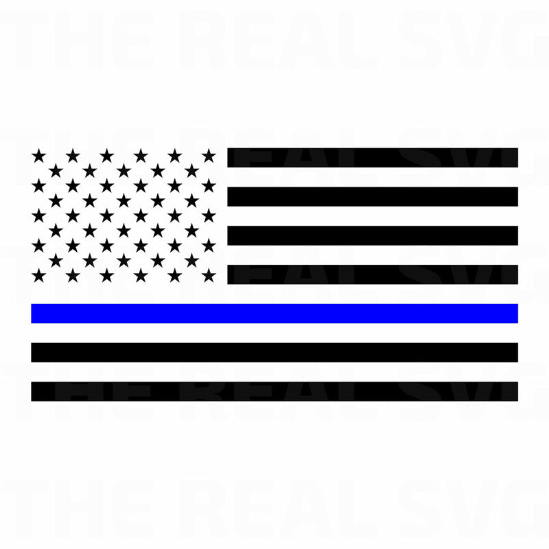 Download Police Thin Blue Line Flag Svg The Real Craftsman