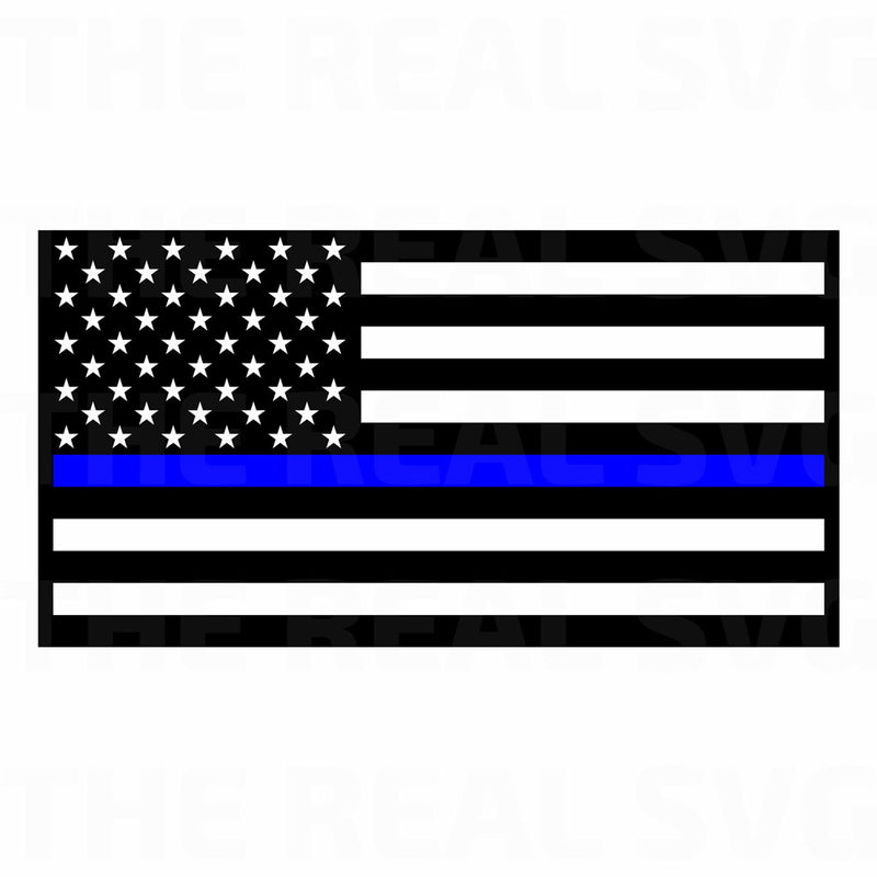 Download Thin Blue Line Flag Free Svg The Real Craftsman