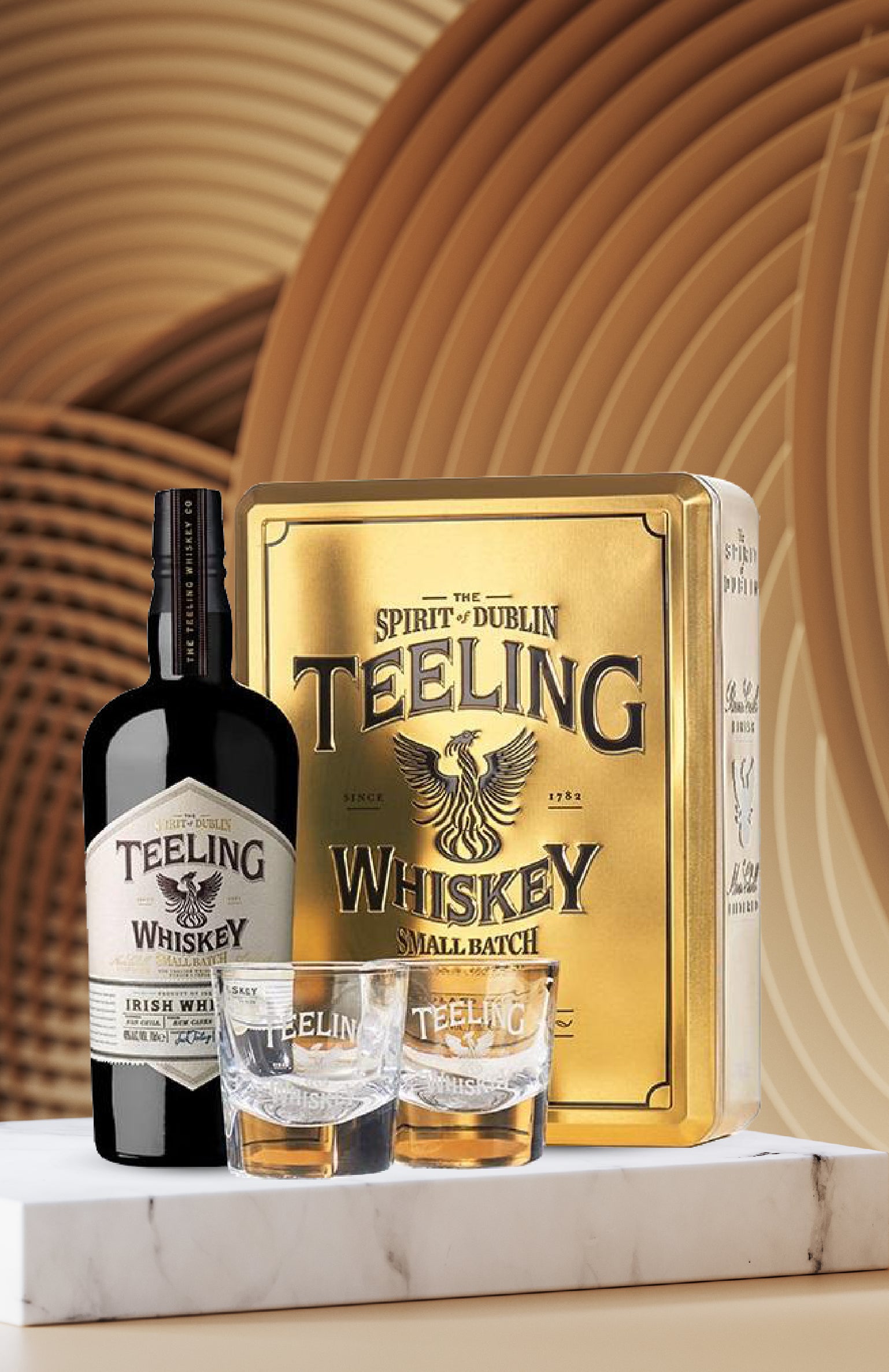 Teeling Small Batch Irish Whiskey Gold Tin Glass Pack 700ml T Royce Cellar 0046