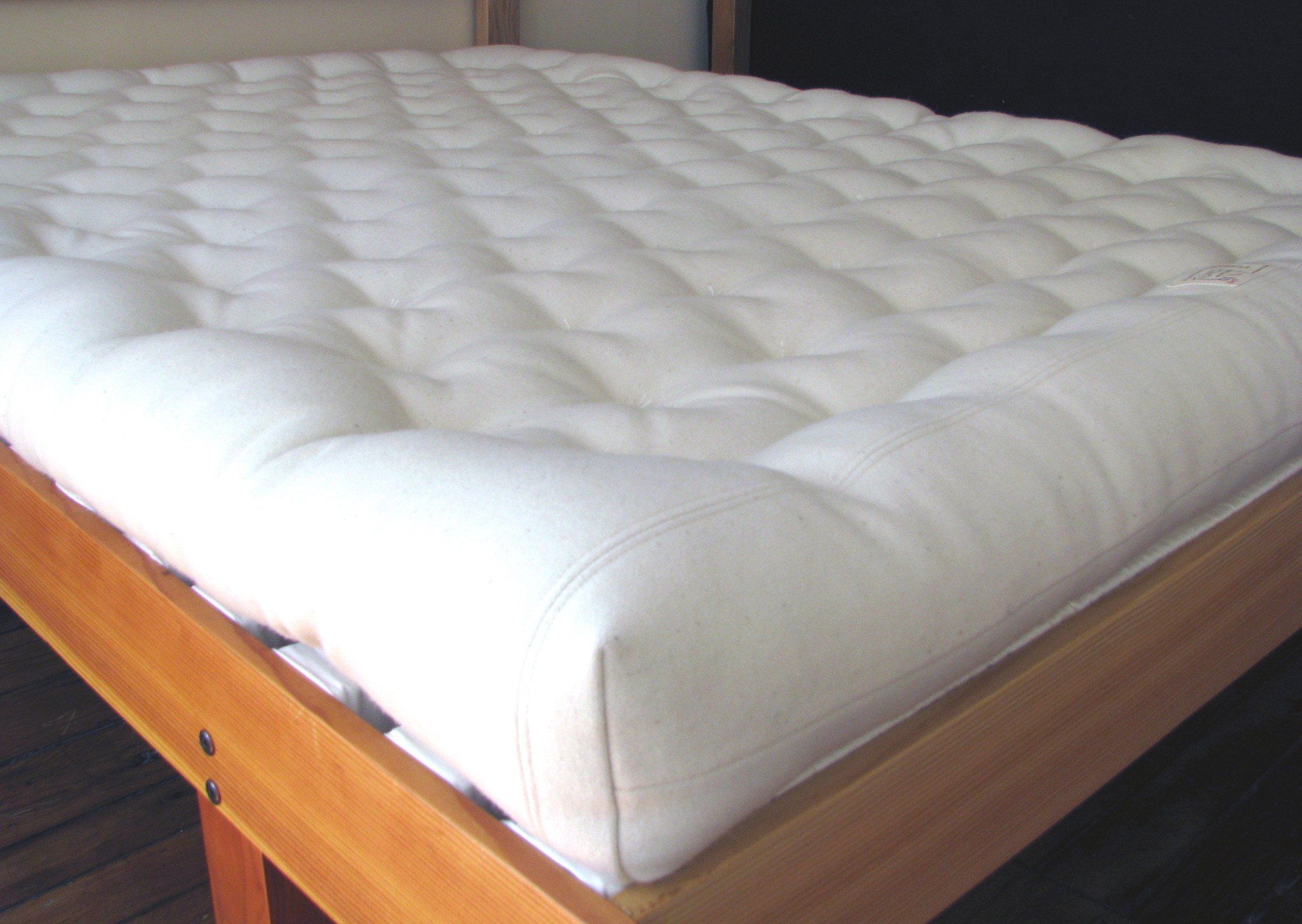 organic wool filled fitted mattress pad