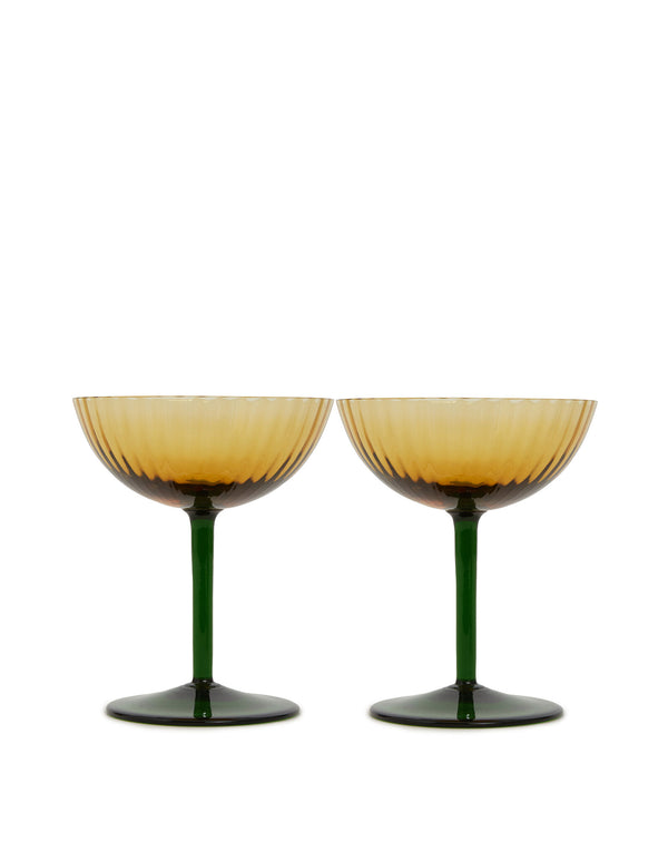 Minimalist Champagne Glasses - Set of 2 - Tulip Shape - ApolloBox