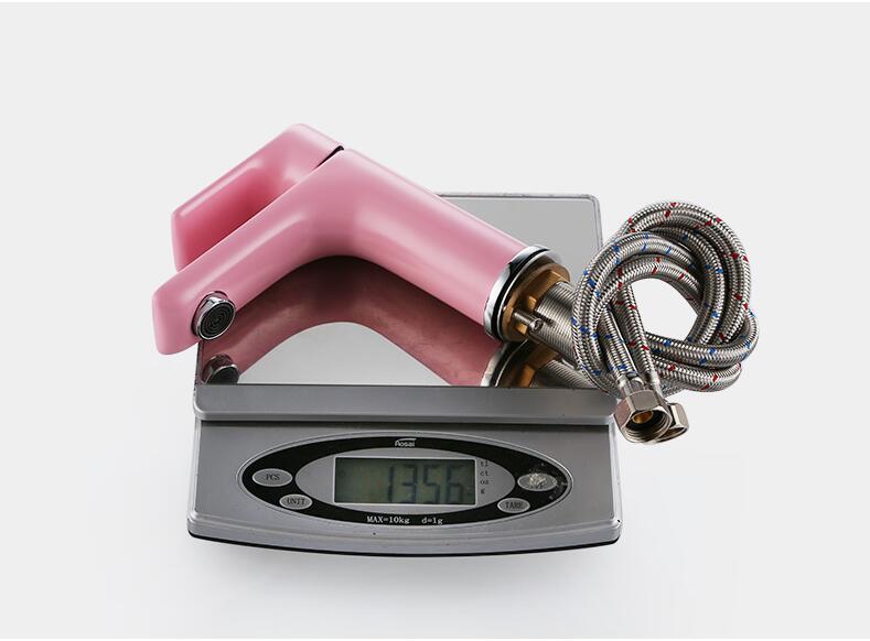 Pink Love Color Bathroom Sink Faucet Crane Brass Basin Faucet