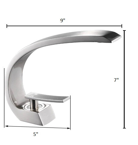 Modern Solid Brass Deck Mount Bathroom Mixer Faucet In 5 Colors