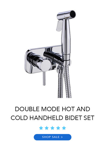 Brass Double Mode Hot and Cold Handheld Bidet Set 4 Colors Spray Handheld Bidet