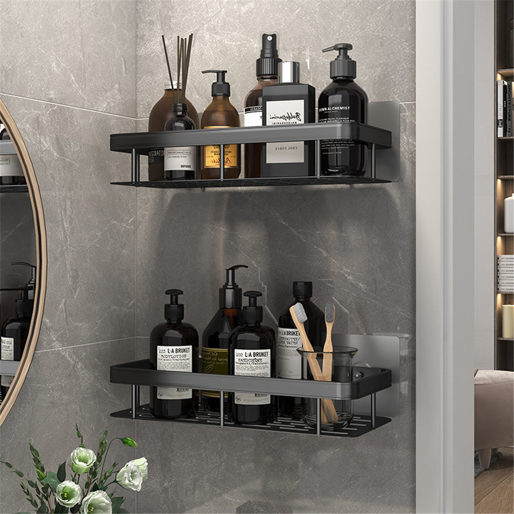 Shelves Shampoo Black Bathroom  Shower Corner Shelves Kitchens