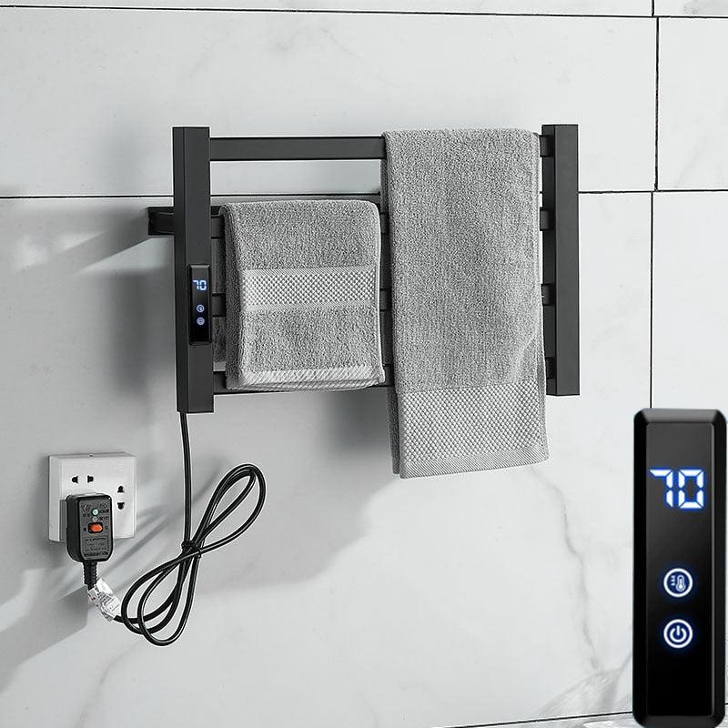 Electric Metal Towel Bar Towel Dryer Rack Towel Warmer and Towel Holder In Black Or White