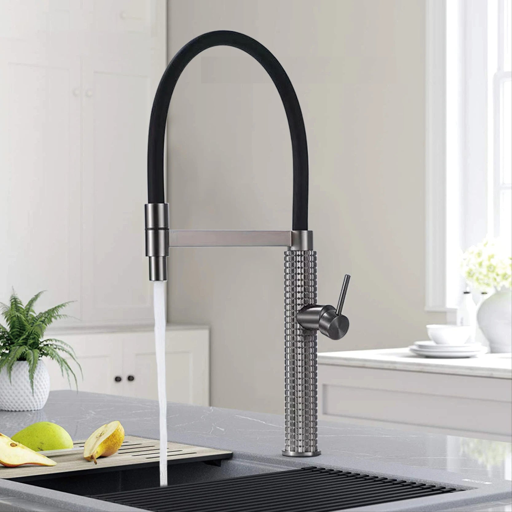 Kitchen Faucet Single Handle Pull-out Double Control Sink Tap