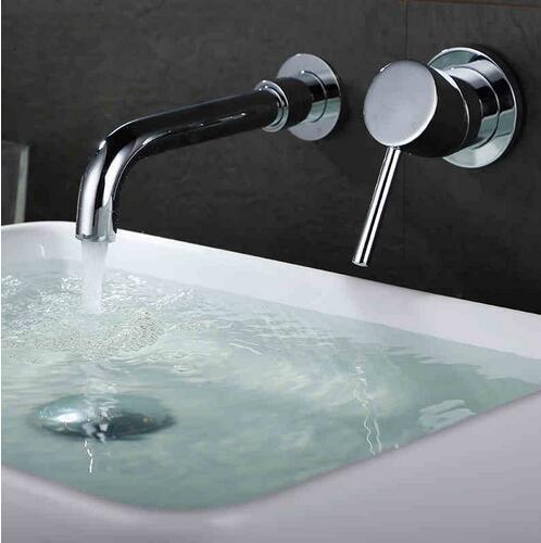 Wall Mounted Stainless Steel Faucet Single Handle Bathroom Faucet in 6 Colors