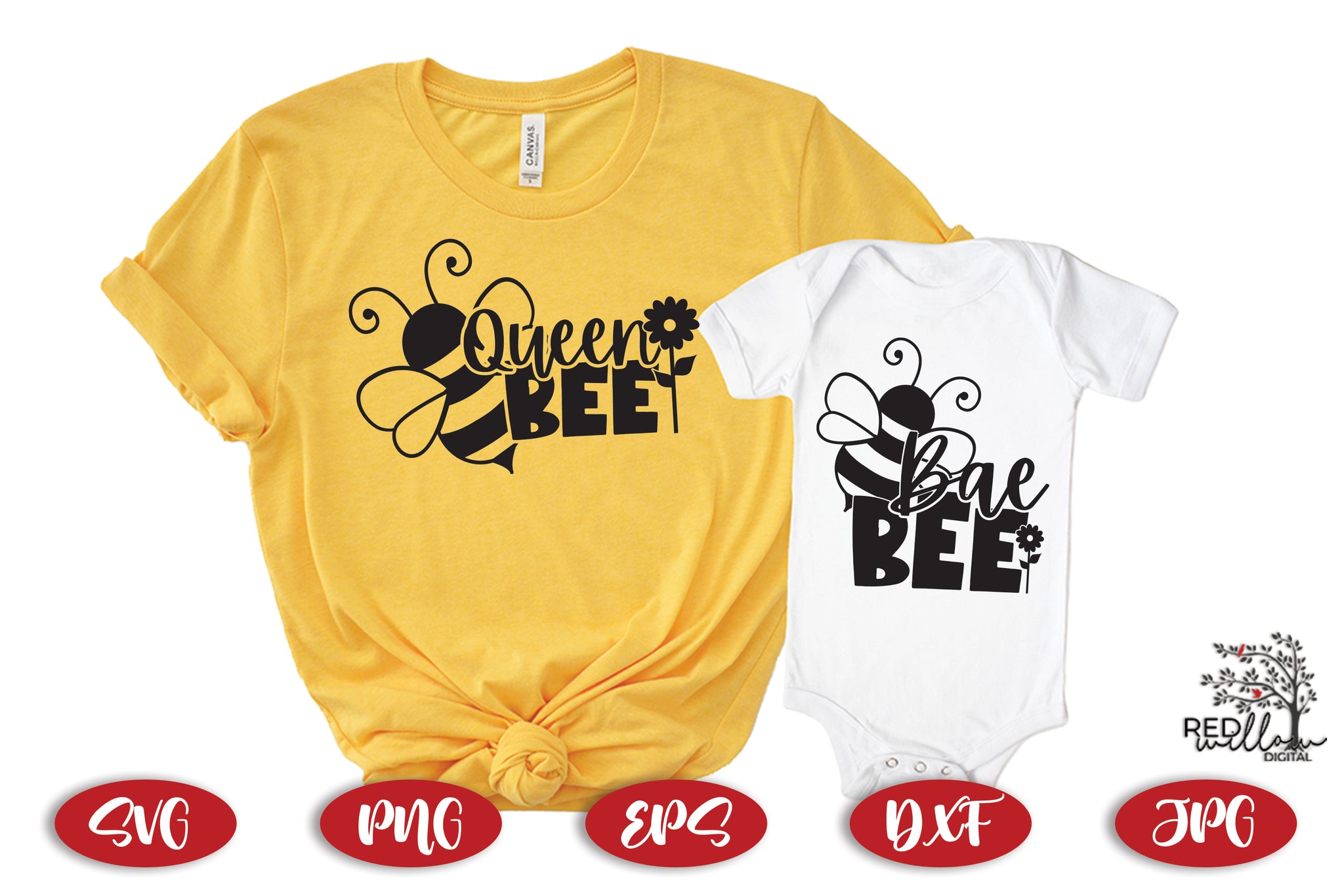 Download Queen Bee And Bae Bee Svg Bundle Red Willow Digital