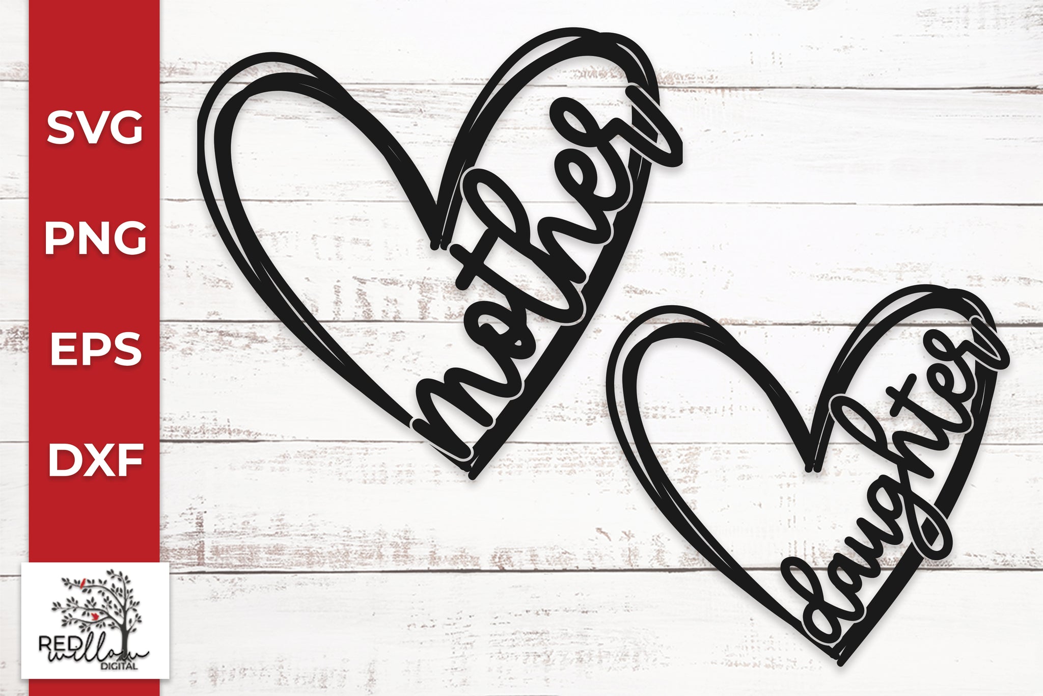 Mother Daughter Hearts Svg File Svg Files For Cricut