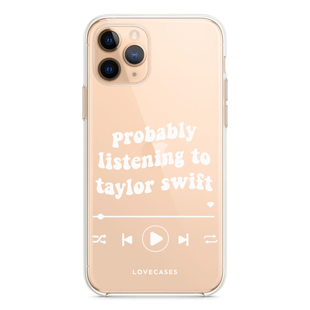 White Probably Listening to Taylor Swift iPad Case – LoveCases