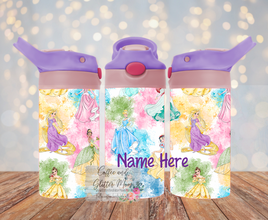 Disney Princess Glitter Water Bottle 