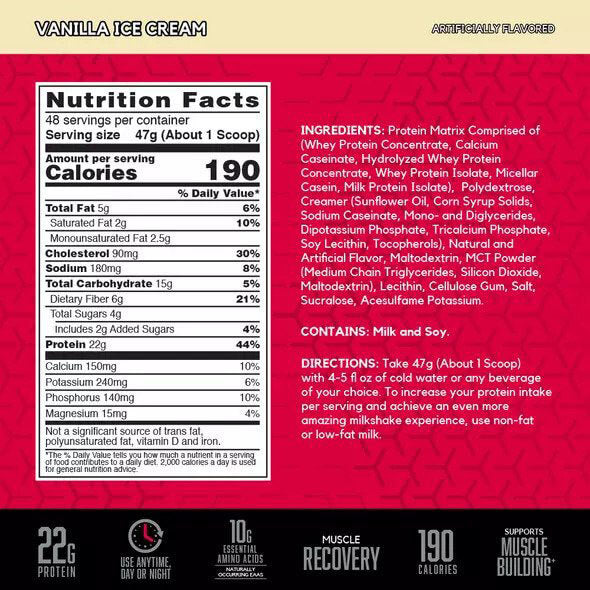 BSN Syntha-6 Protein 5lb Nutrition Info
