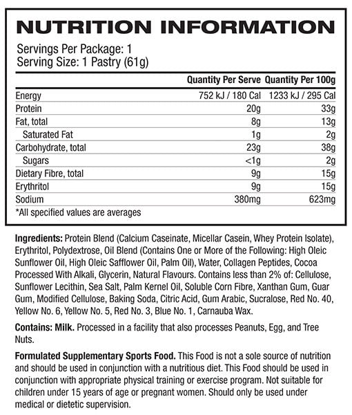 Legendary Foods Protein Pastry Nutrition Info