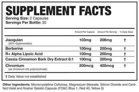 Magnum Mimic 60 Capsules Nutrition Information