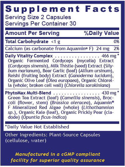 Quantum Nutritional Labs Daily Multi 60 Capsules Nutrition Info