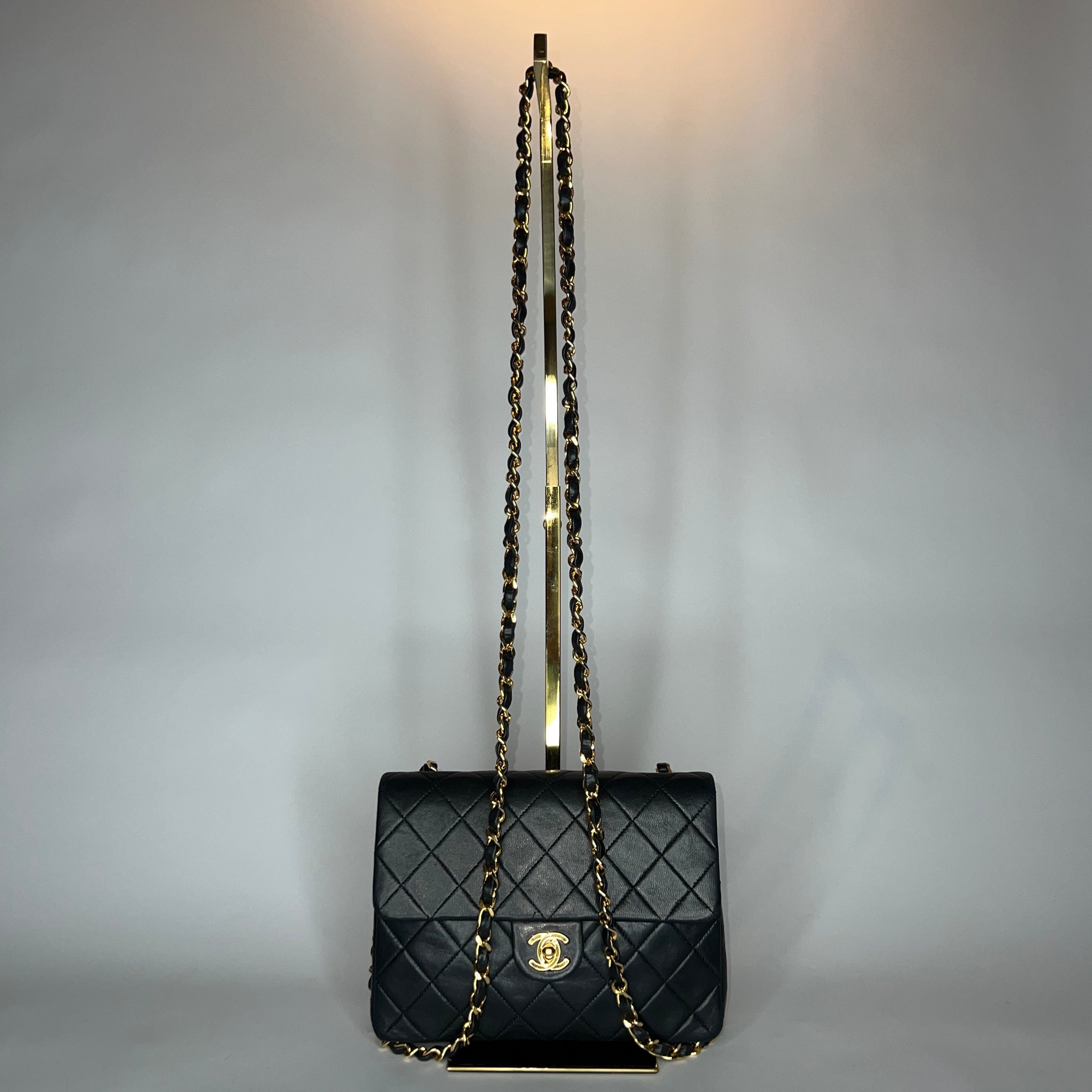 Love Moschino stud chain shoulder bag in black, HealthdesignShops