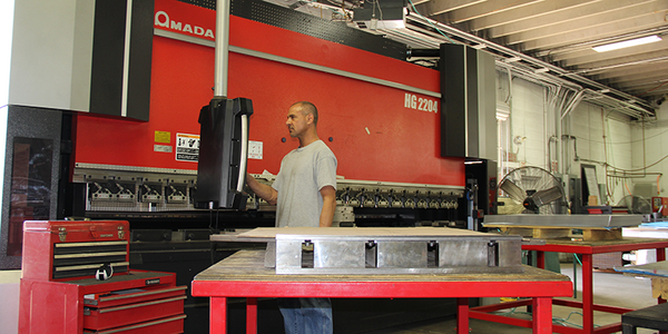 AEI Fabrication services include bending and forming on our Amada 250-ton press brake.