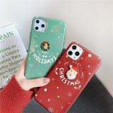 Cute IMD Christmas Phone Case For iPhone 11 Pro Max 7 8 Plus Case 3D Santa Claus Bear Soft Cover For iPhone XS Max X 10 XR Case - AshleySale