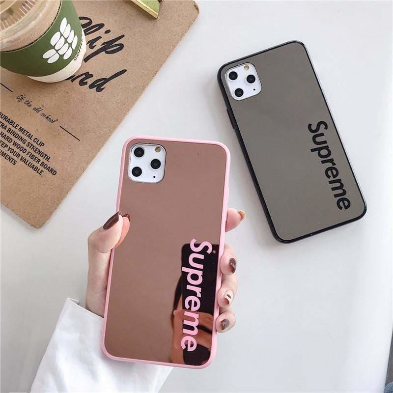 Fashion Supreme Style Mirror Silica Gel Designer Iphone Case For Iphone 11 Pro Max X Xs Xs Max Xr 7 Mixixi Case