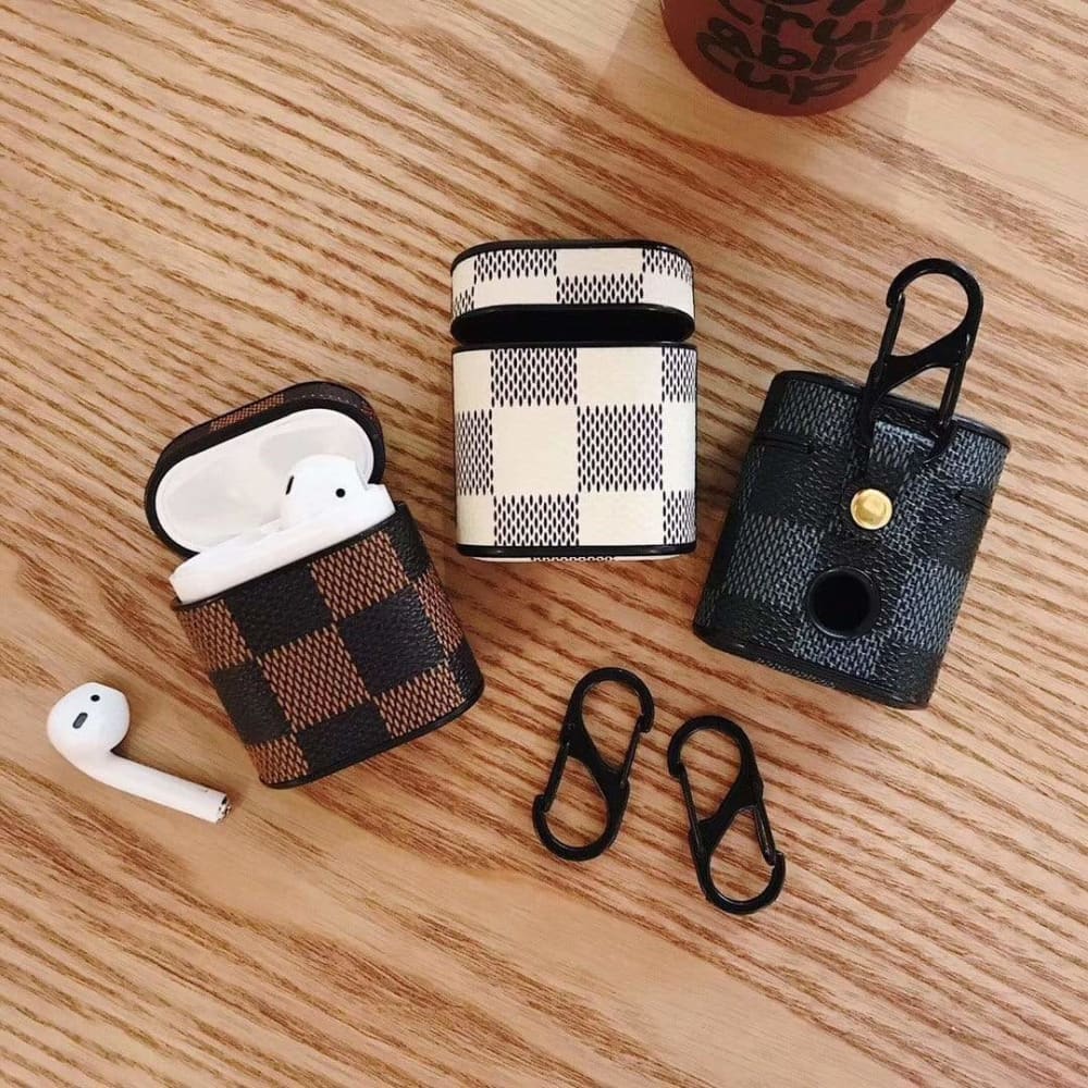 STYLE DAMIER LEATHER BOX AIRPODS 1 &AMP; 2 CASE MIXIXI CASE