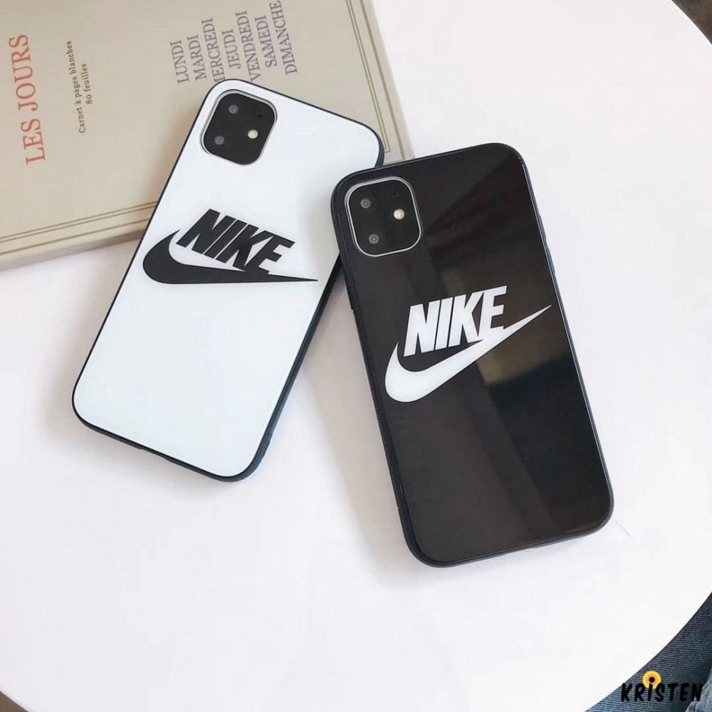 Buy Nike Style Tempered Glass Designer Iphone Case for Iphone Se 11 Pro Max X Xs Max Xr 7 8 plus – CASE