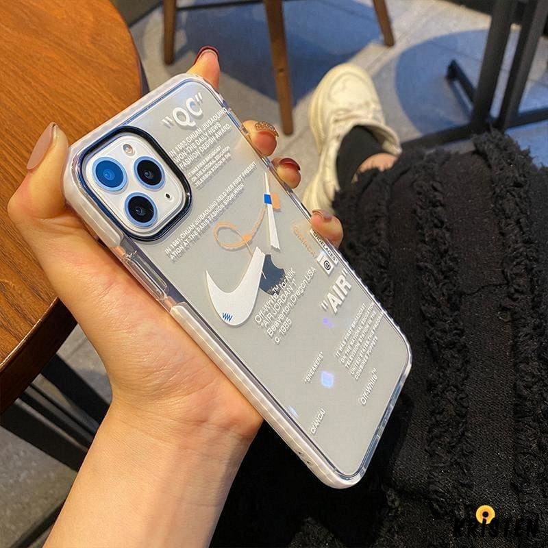 nike off white clear phone case