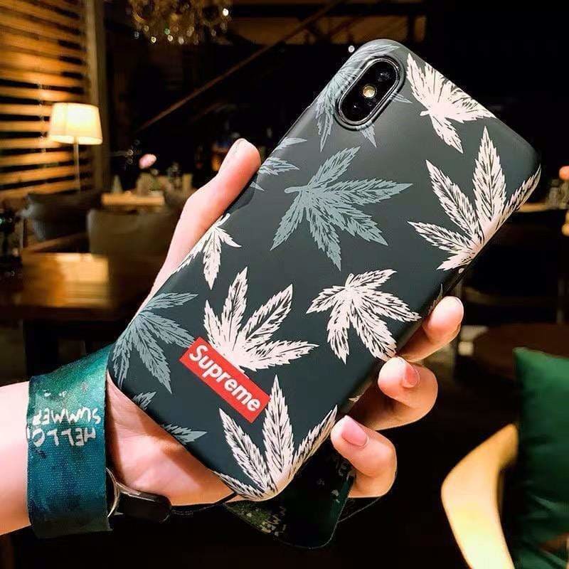 Supreme Leaf Trendy Street Fashion Silicone Designer Iphone Case Mixixi Case