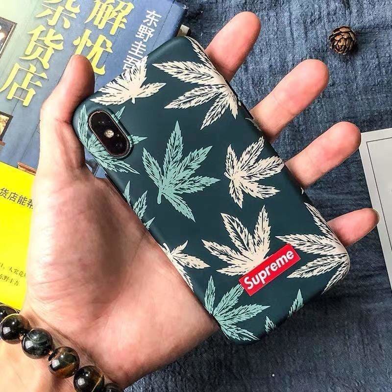 Supreme Leaf Trendy Street Fashion Silicone Designer Iphone Case Mixixi Case