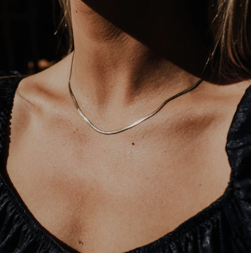 skinny herringbone chain