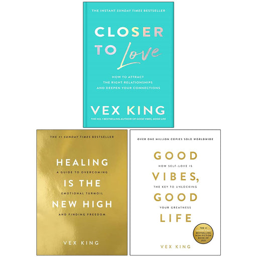 Healing Is the New High & Good Vibes, Good Life 2 Books Set By Vex King