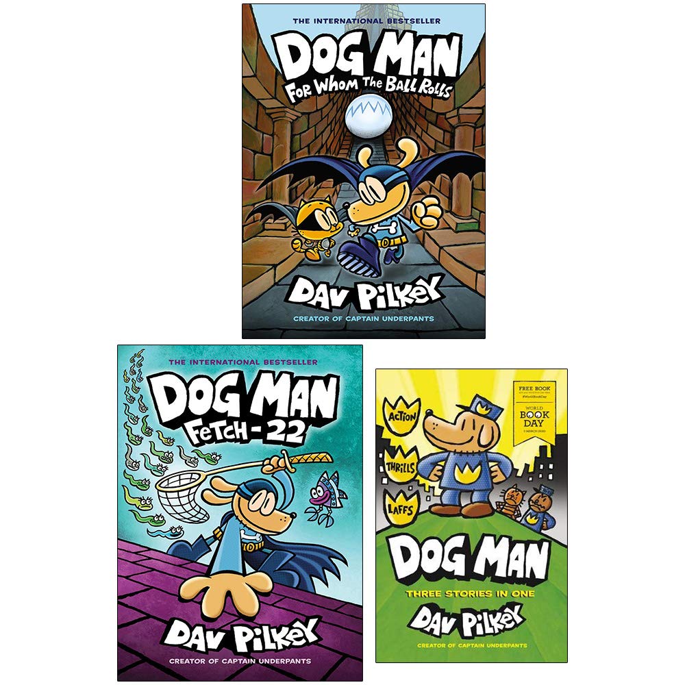 Dog Man Book 7,8 & World Book Day : 3 Books Collection Set (Dog Man