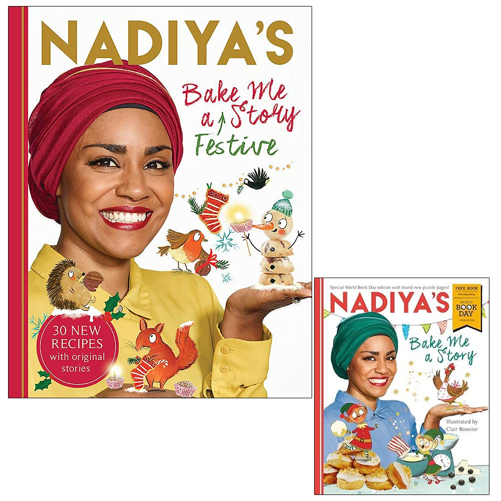 Nadiya Hussain 2 Books Collection Set Nadiyas Bake Me A Festive Story