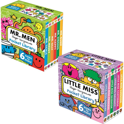 Mr. Men And Little Miss Pocket Library 2 Books Box Set By Roger Hargreaves