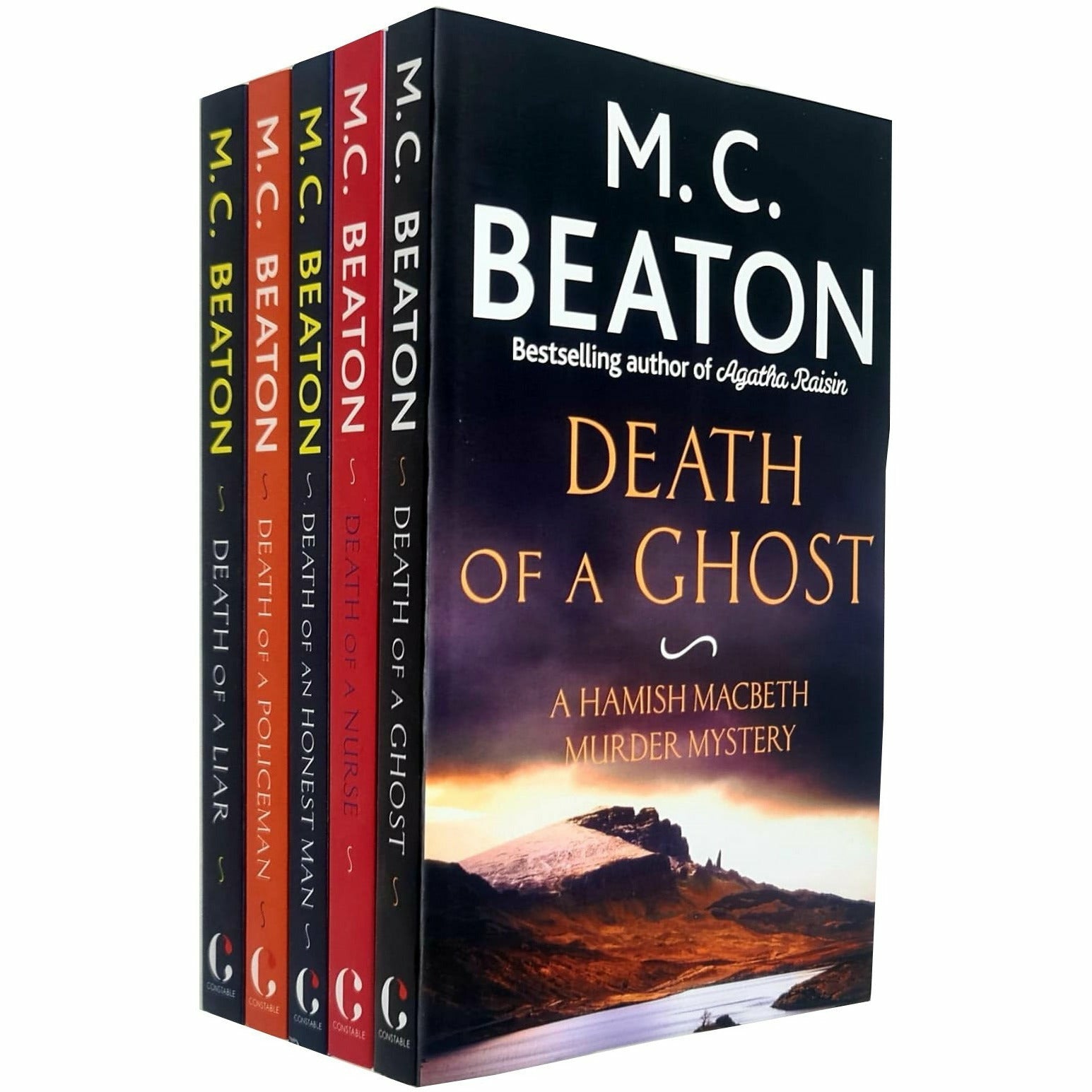 Hamish Macbeth Series 5 Books Collection Set By Mc Beaton Death Of A Policeman Death Of A Liar Death Of A Nurse Death Of A Ghost The Book Bundle