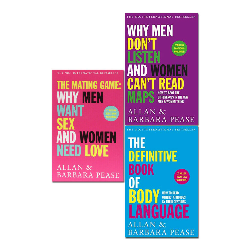 Allan And Barbara Pease 3 Books Collection Set Definitive Book Of Body Language The Book Bundle 5788