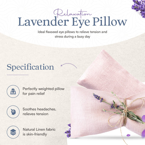 Handmade from natural linen, these eye pillows redefine the art of unwinding, offering a blend of comfort, functionality, and eco-friendly charm.