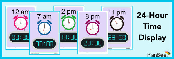 PlanBee 24 hour time display
